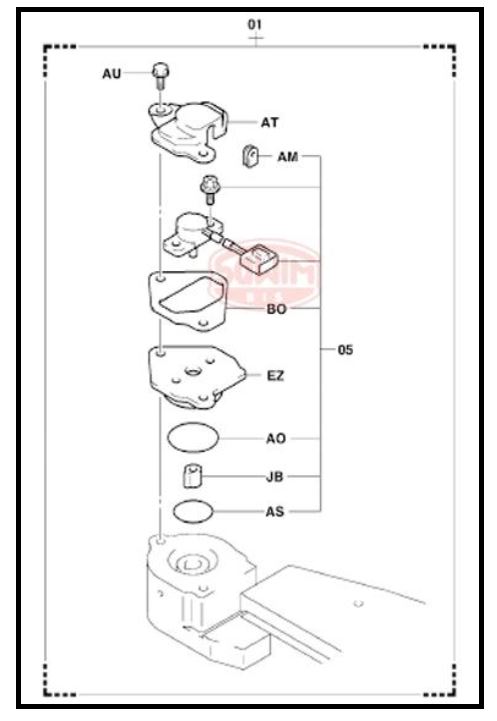 schemat Potencjometr skrętu SAS Toyota 7FG/FD
