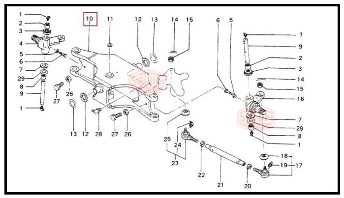 schemat Przegub kulowy prawy Mitsubishi