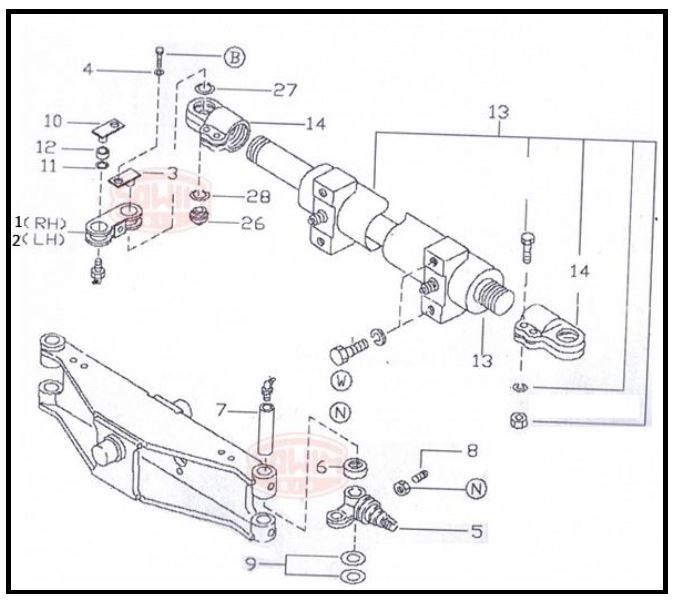 schemat Tulejka sworznia Nissan D01